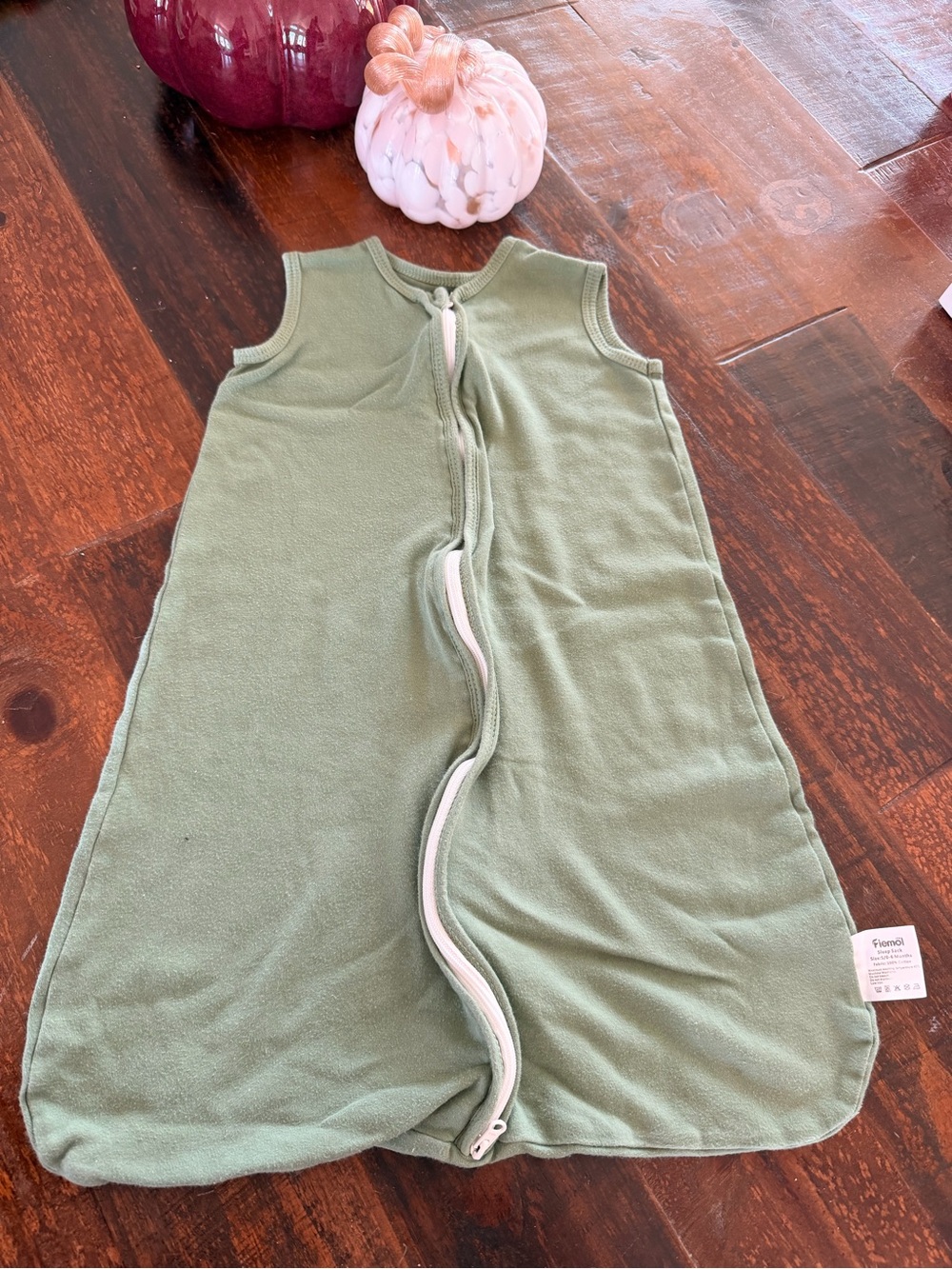 👚CLOSET CLEANOUT SALE👖 Olive Sleep Sack Sleeveless Zippered 100% Cotton